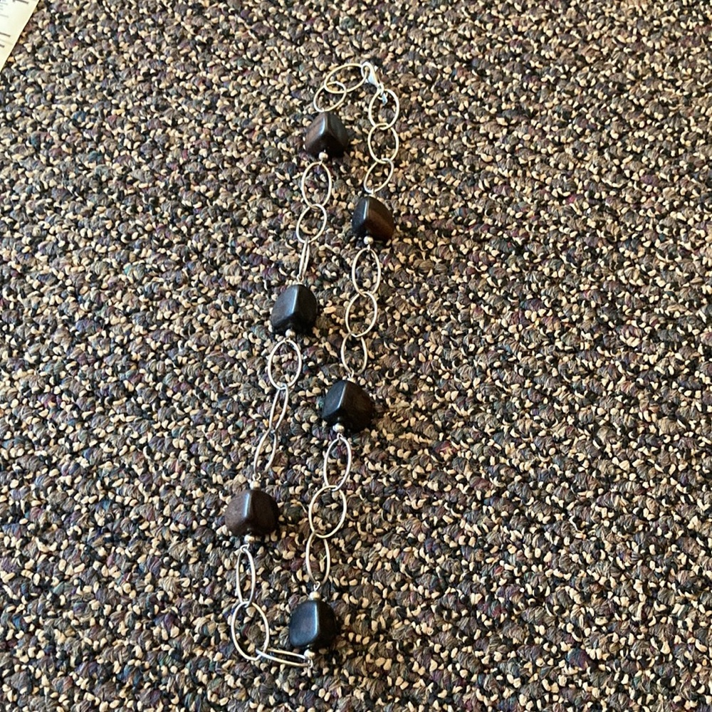 Silpada necklace with wood